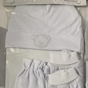 Set bonnet, moufles, chaussons