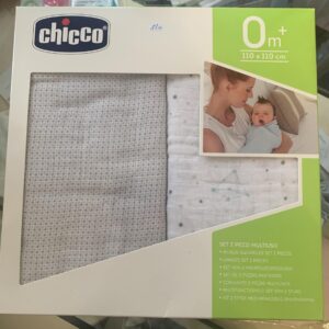Set de 2 couvertures d’emmaillotage Chicco