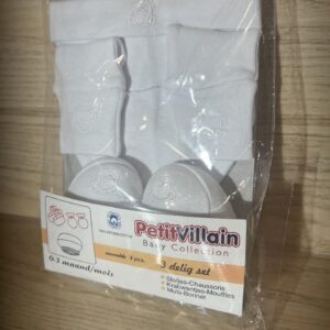 Set bonnet, moufles, chaussons