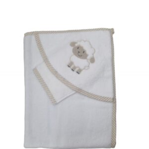 Cape de bain + gant de toilette