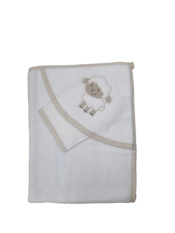 Cape de bain + gant de toilette