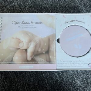 Coffret album de naissance + empreinte
