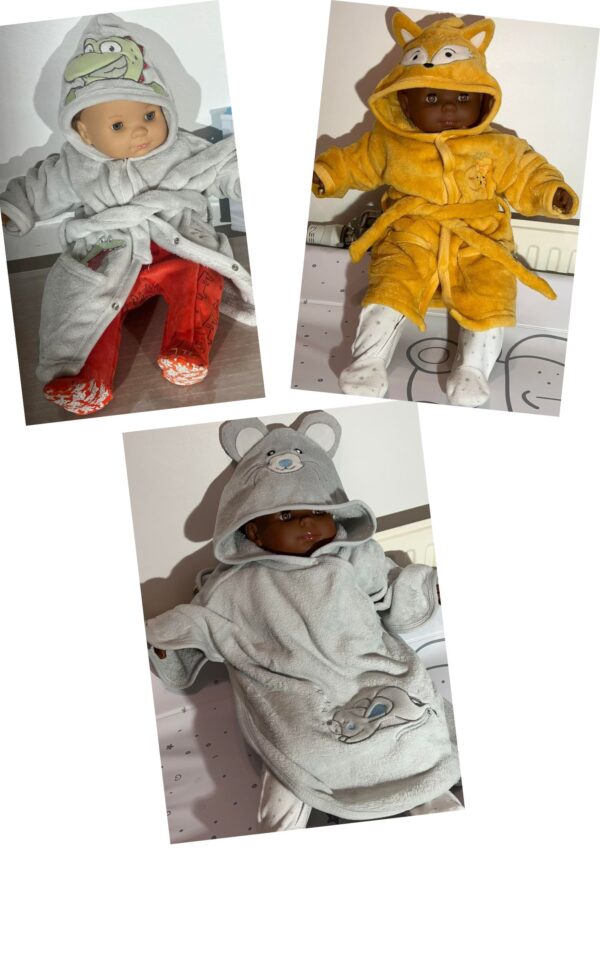 3 peignoirs