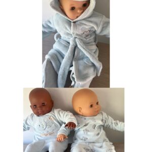 2 pyjamas + 1 peignoir