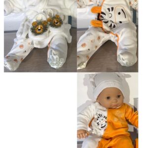 2 pyjamas + peignoir + pantoufles