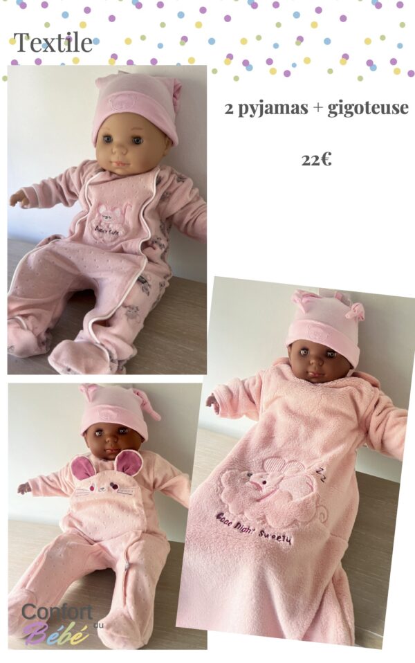 2 pyjamas + gigoteuse