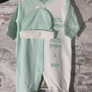 Pyjama coton + bonnet 1 mois