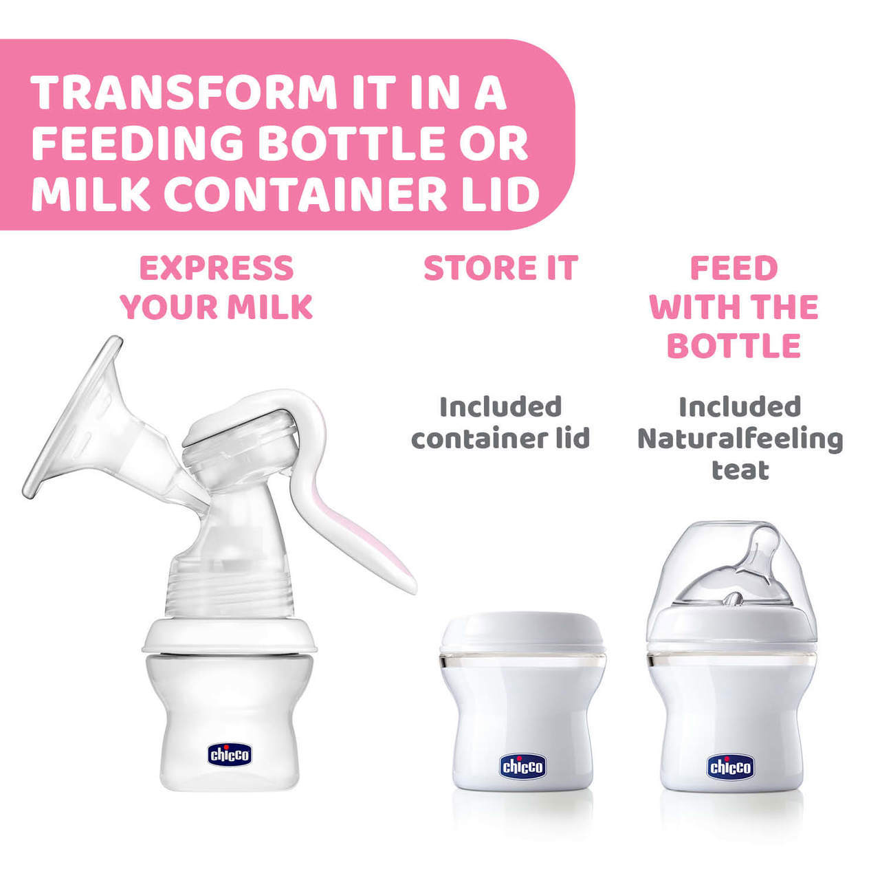 Tire-lait manuel avec accessoires Chicco – Image 2